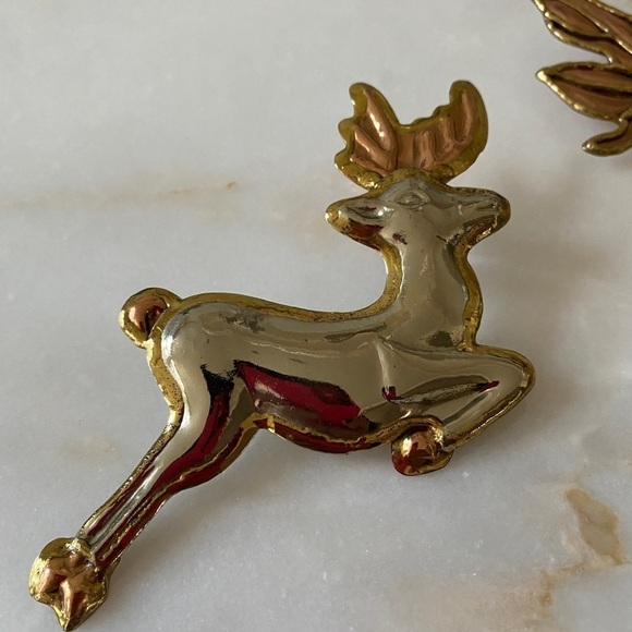 Maple Leaf/Holiday Brooch Copper Handmade Crude Thanksgiving/Holiday Pendant - Picture 4 of 13